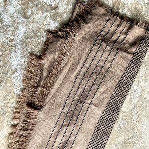 Blanket Scarf | H&M | Black and Tan